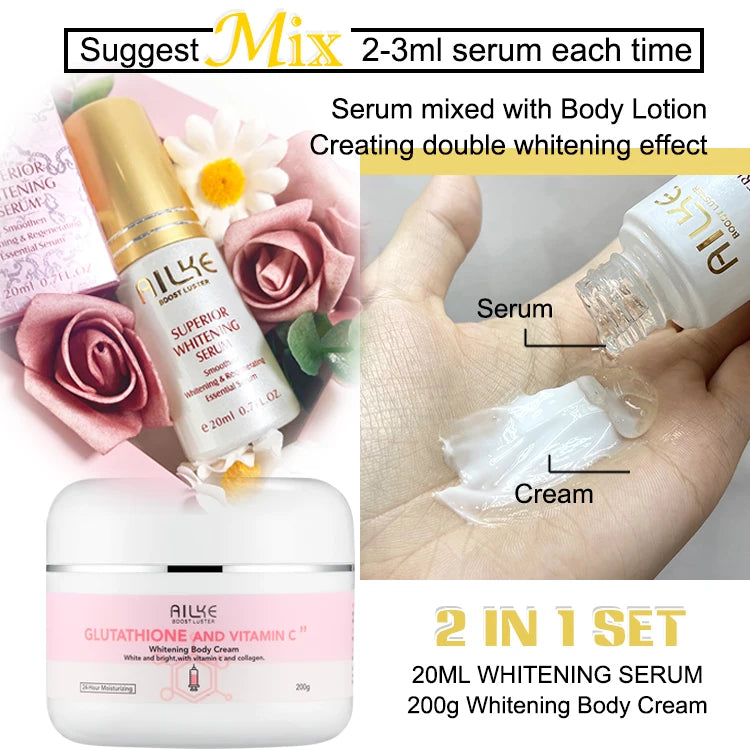 AILKE Vitamin C & Glutathione Brightening Body Care Set