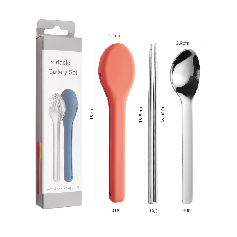Adaptive Cutlery Set — Bulky Silicone Handles (4-piece)