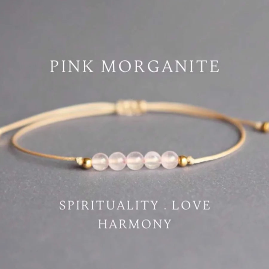 Gemstone Memory Bracelet — Rose Quartz & Rhodochrosite