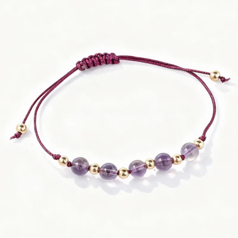 Gemstone Memory Bracelet — Rose Quartz & Rhodochrosite