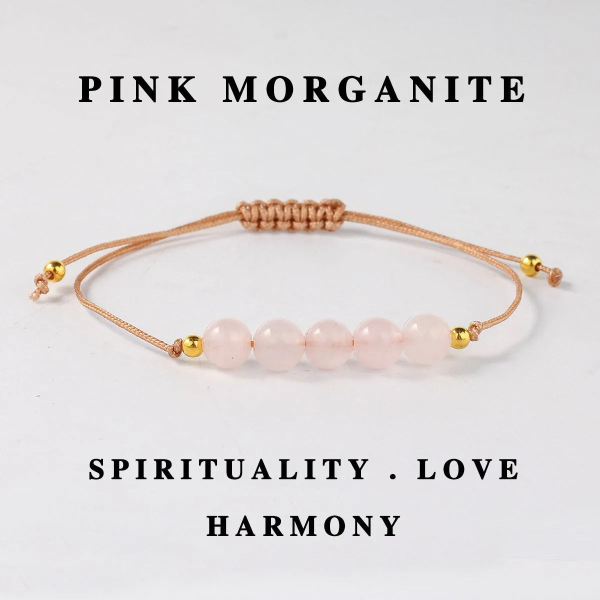 Gemstone Memory Bracelet — Rose Quartz & Rhodochrosite