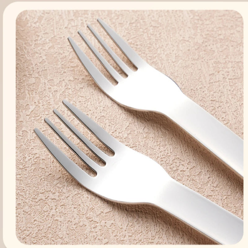 Adaptive Cutlery Set — Bulky Silicone Handles 
