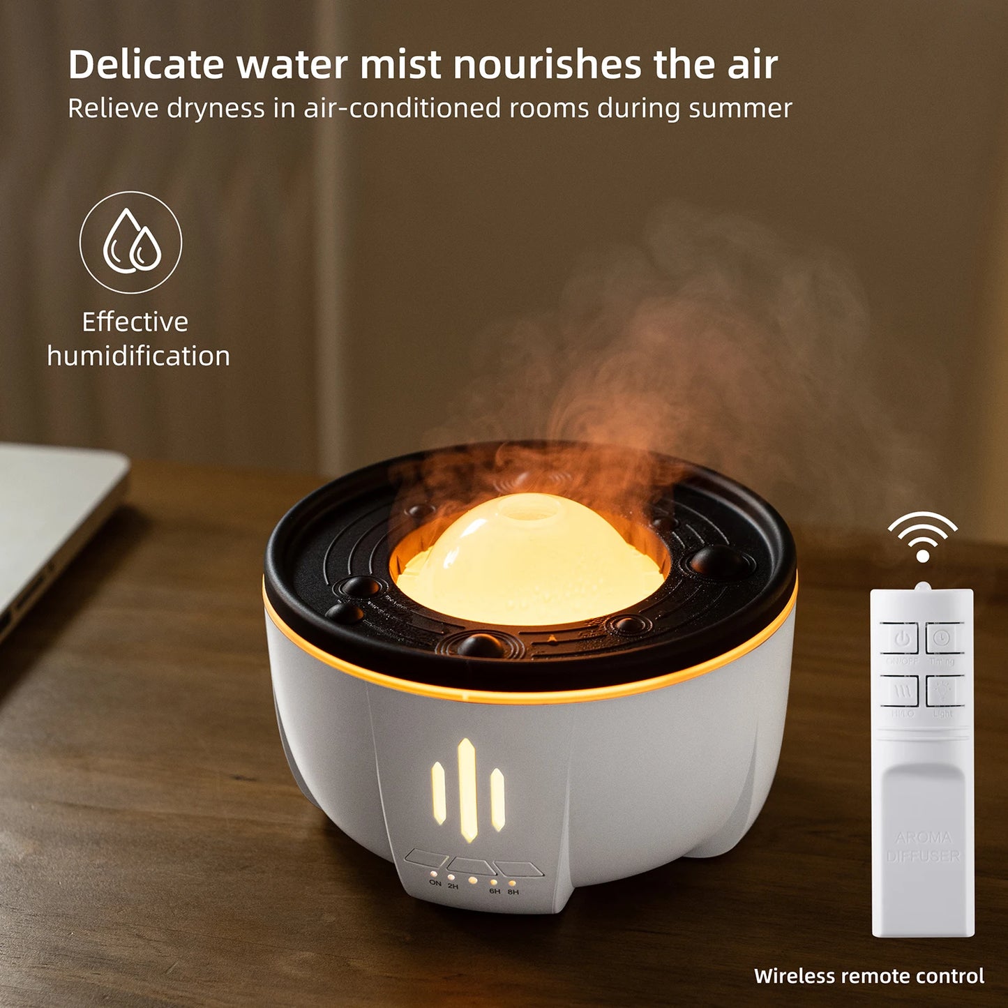 Ultrasonic Aromatherapy Diffuser — Quiet Mode (230V UK)
