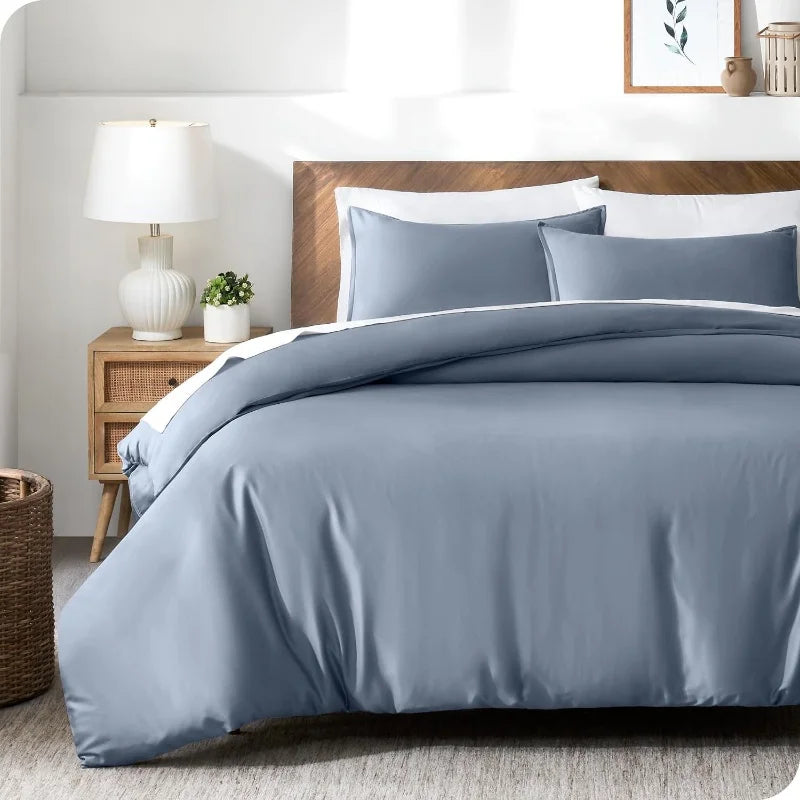 Luxury Bamboo Lyocell Cooling Duvet Cover Set – 3PC Bedding Set