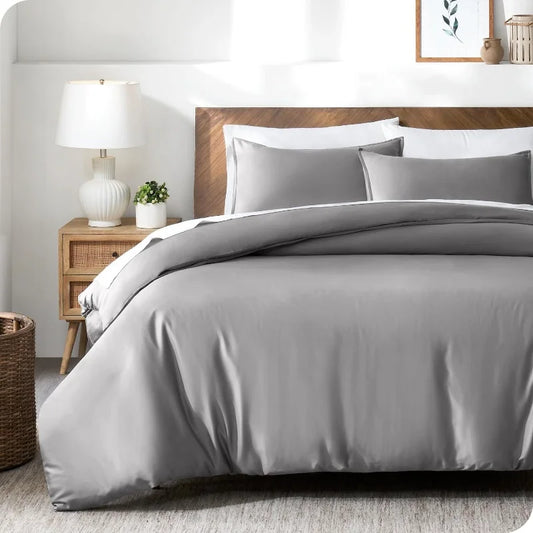 Luxury Bamboo Lyocell Cooling Duvet Cover Set – 3PC Bedding Set