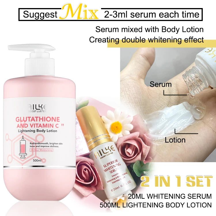 AILKE Vitamin C & Glutathione Brightening Body Care Set