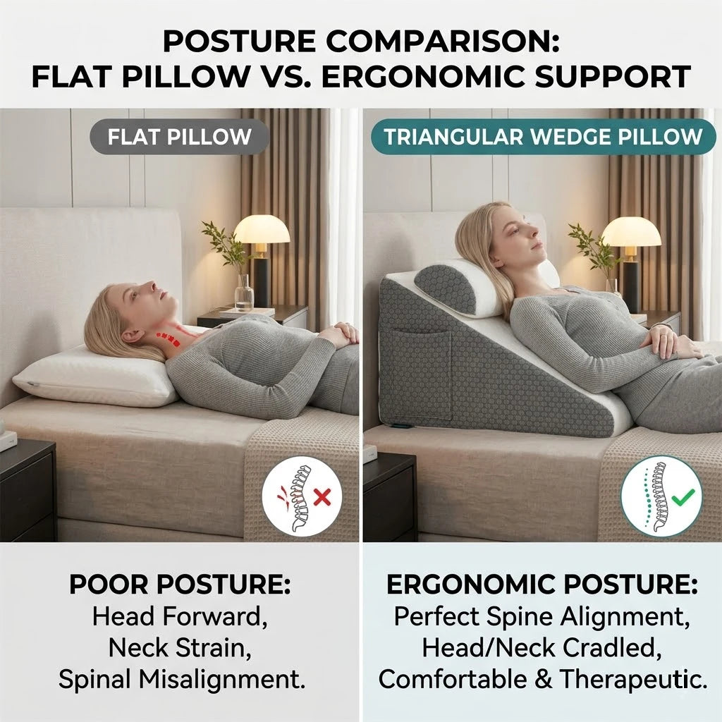 Memory Foam Wedge Positioning Pillow Set (7-in-1)
