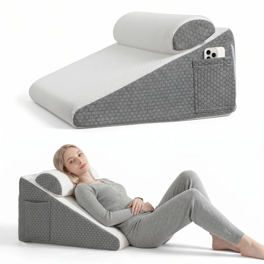 Memory Foam Wedge Positioning Pillow Set (7-in-1)