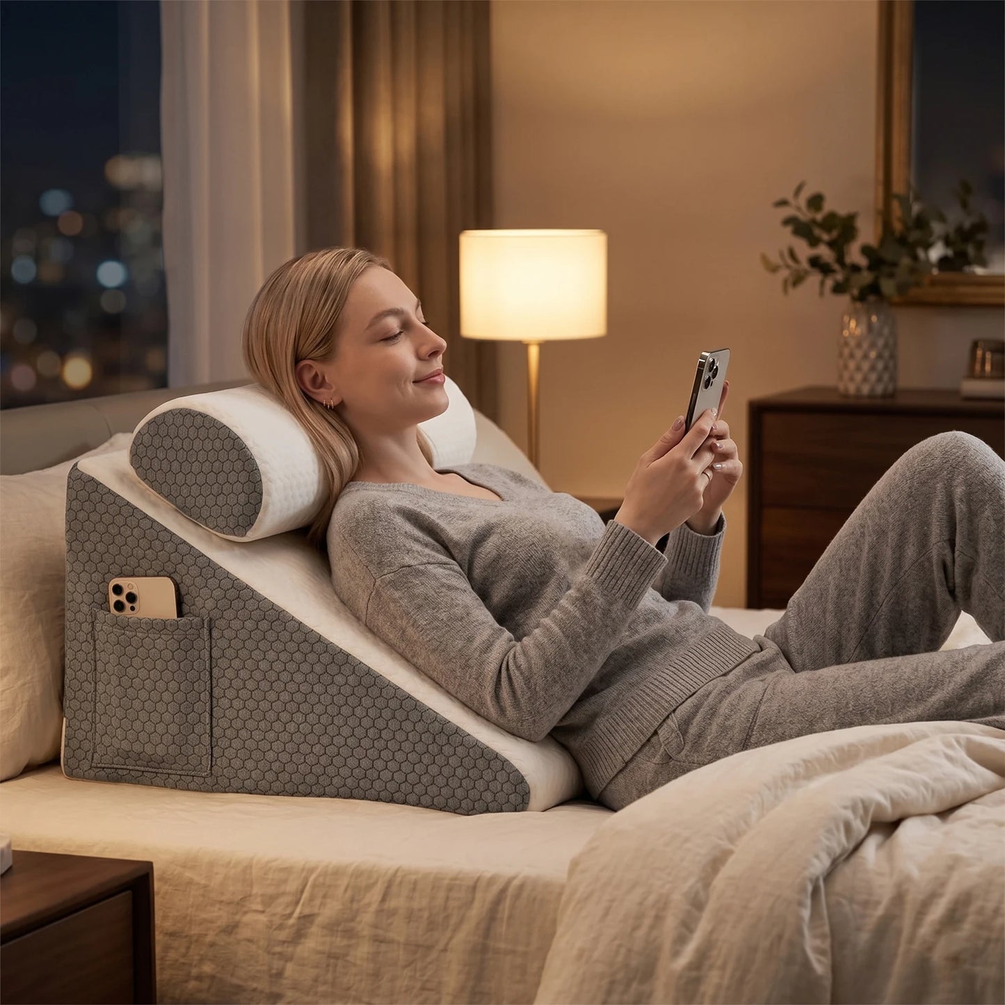 Memory Foam Wedge Positioning Pillow Set (7-in-1)