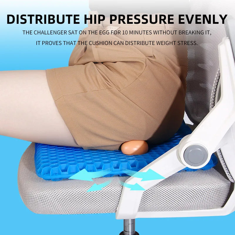 Gel-Filled Pressure Relief Seat Cushion
