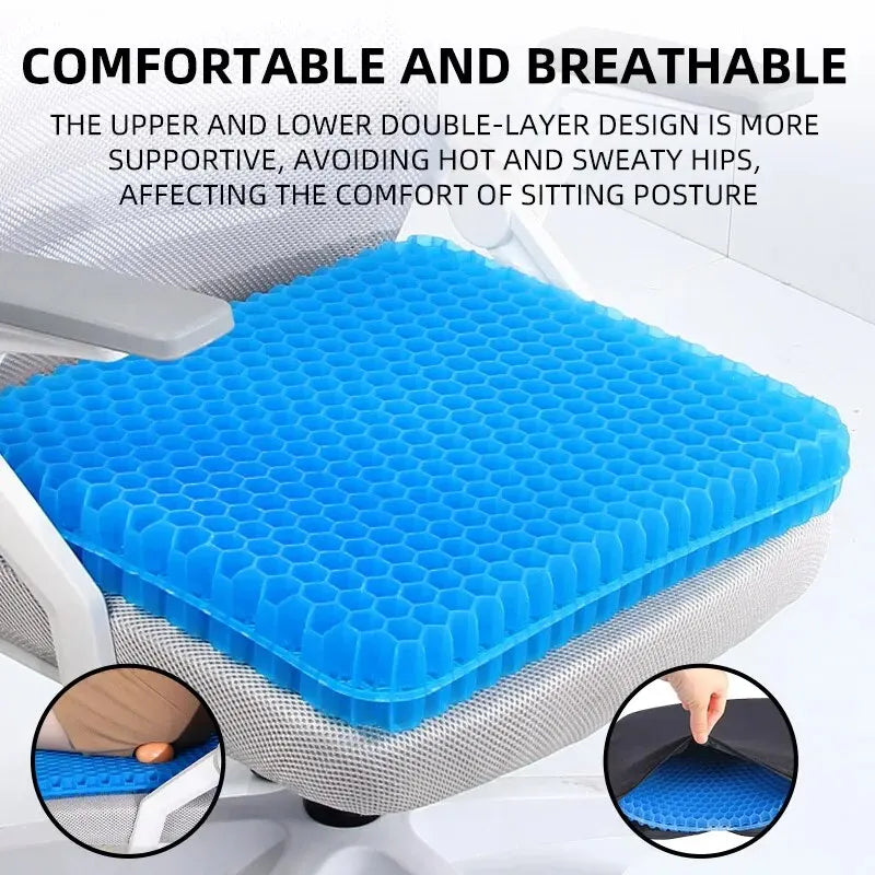 Gel-Filled Pressure Relief Seat Cushion
