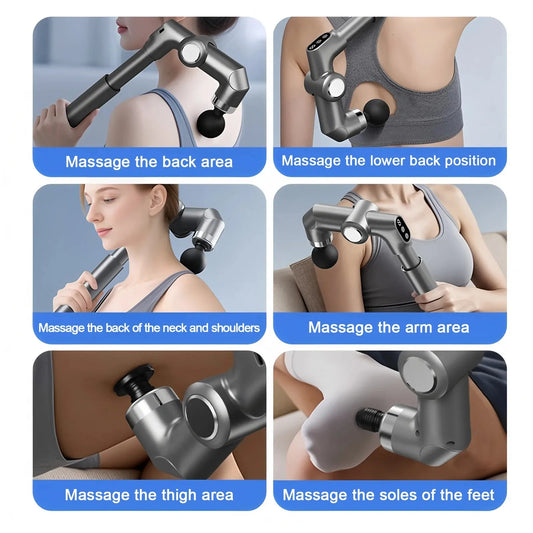 Handheld Percussion Massager — Gentle Mode (USB-C)