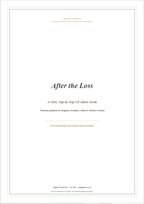 After the Loss — UK Estate & Admin Guide
